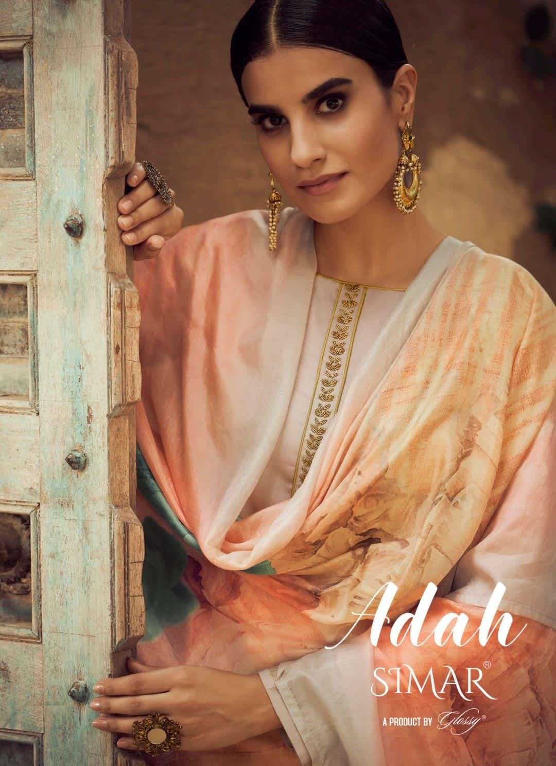 ADAH BY SIMAR 2331 TO 2336 SERIES JAM SATIN JAQUARD WORK DRESSES