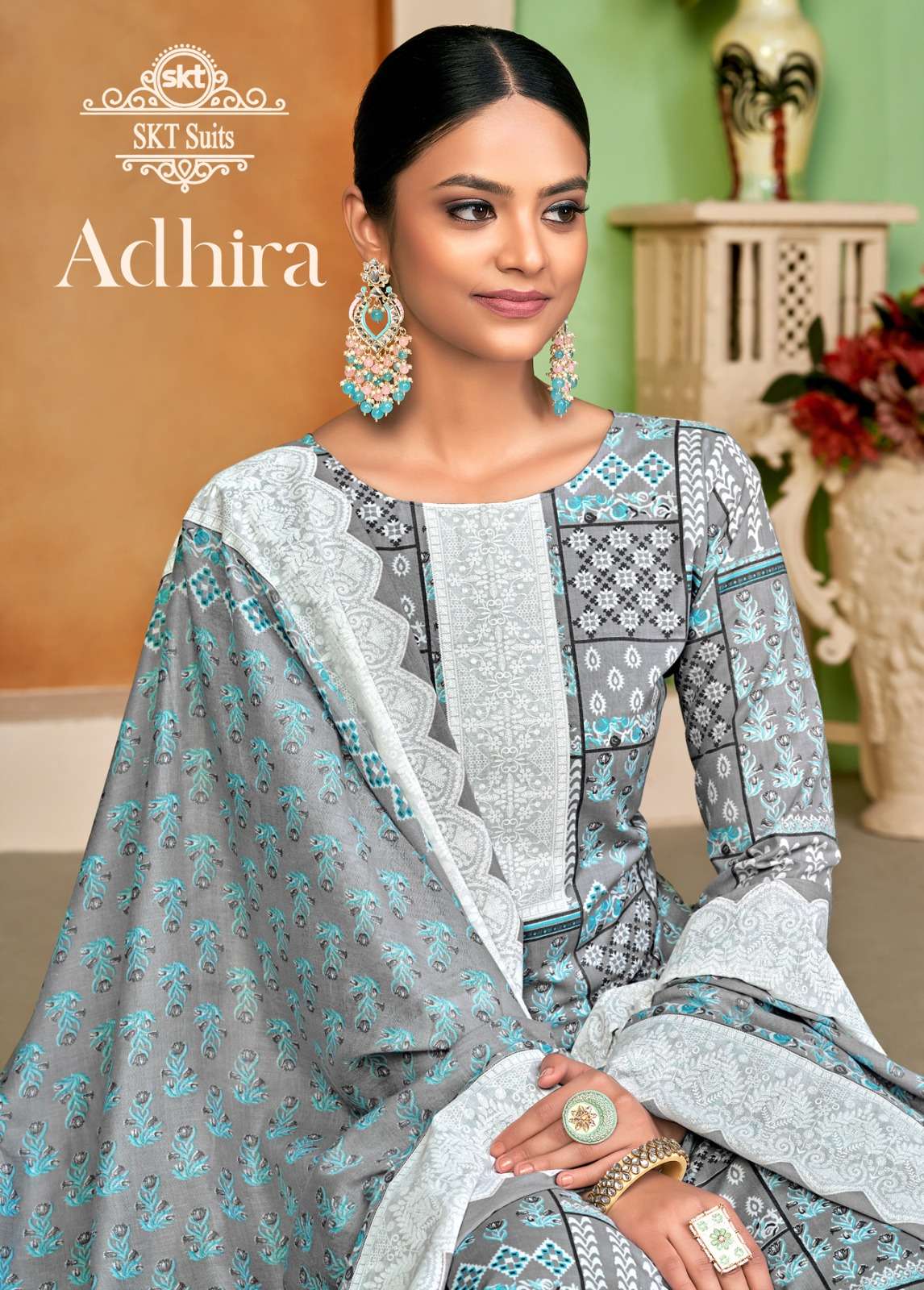 ADHIRA BY SKT SUITS 7401 TO 7408 SERIES COTTON PRINT DRESSES