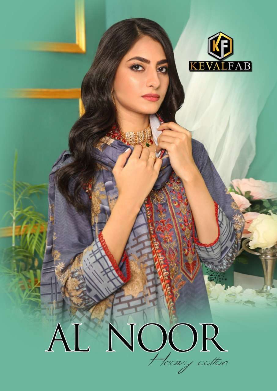 AL NOOR BY KEVAL FAB 10001 TO 10006 SERIES HEAVY COTTON PRINT DRESSES