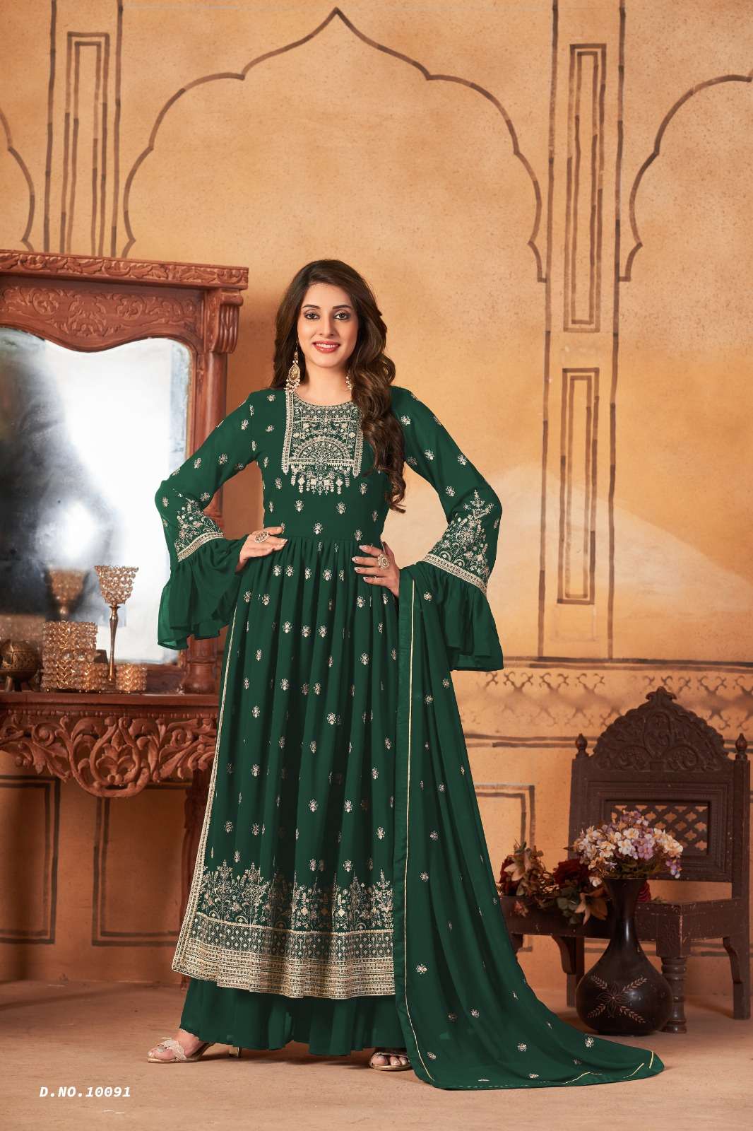 ANJUBAA VOL-9 BY TWISHA 10091 TO 10094 SERIES FAUX GEORGETTE WORK DRESSES