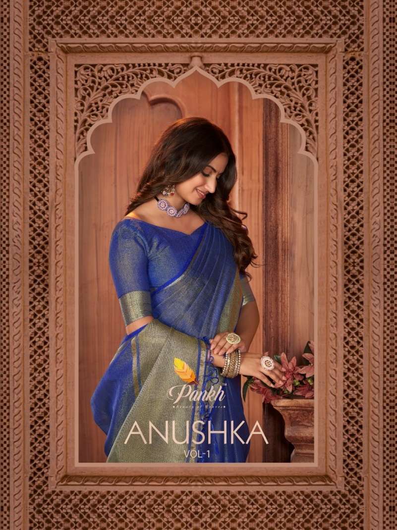 ANUSHKA VOL-1 BY PANKH 4801 TO 4808 SERIES LINEN KHADI SILK SAREES