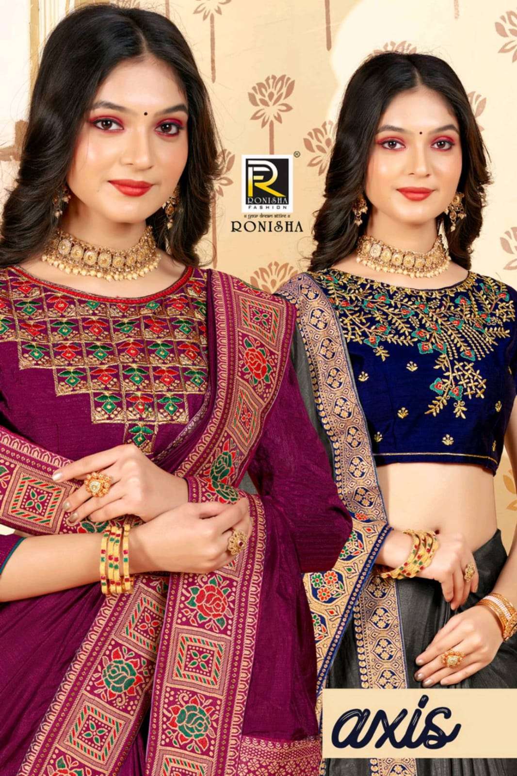 AXIS BY RONISHA FASHION 1001 TO 1008 SERIES DESIGNER SILK SAREES