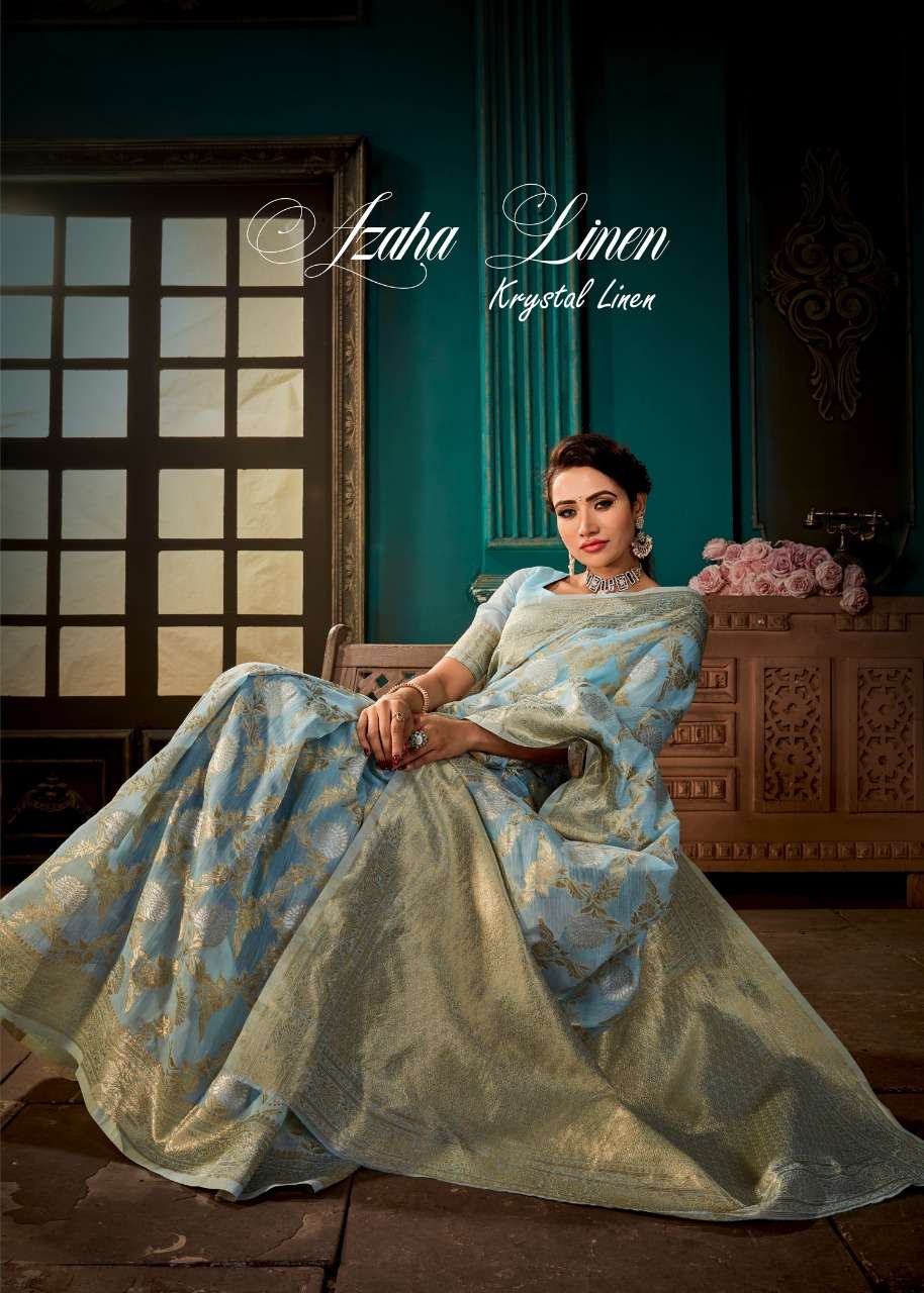 AZAHA LINEN BY RAJPATH 87001 TO 87006 SERIES SILK SAREES