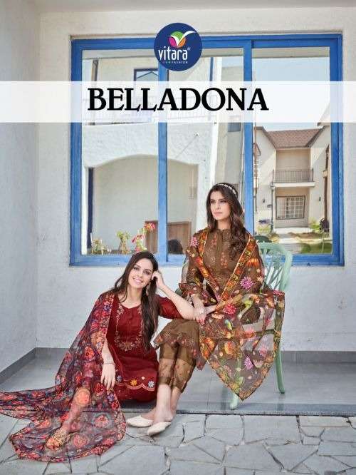 BELLADONA BY VITARA FASHION 1001 TO 1004 SERIES DELTA SILK STITCHED DRESSES