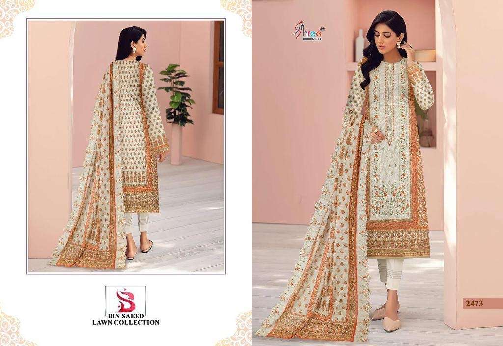 BIN SAEED LAWN COLLECTION 2473 BY SHREE FABS LAWN PAKISTANI DRESSES