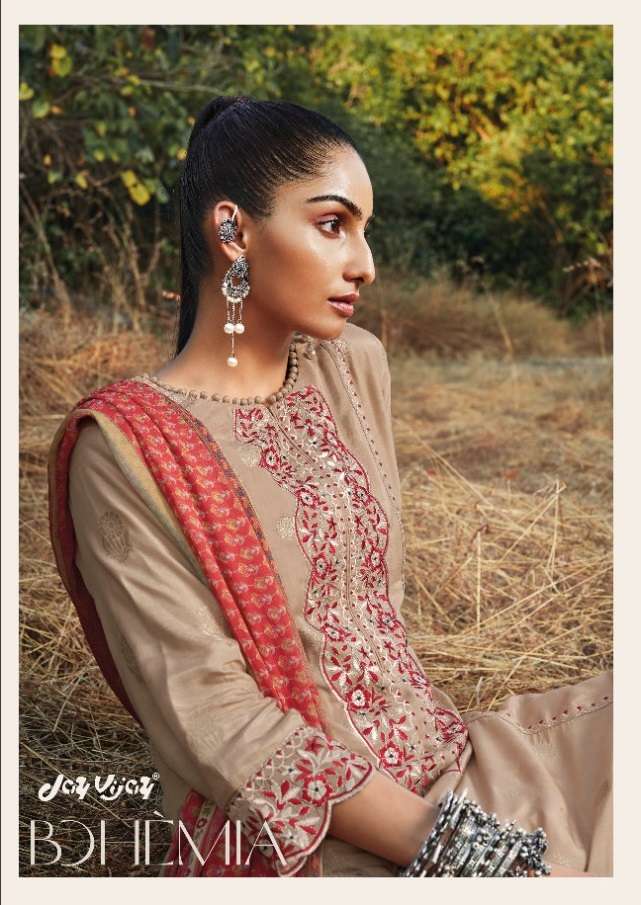 BOHEMIA BY JAY VIJAY 7991 TO 7998 SERIES SILK EMBROIDERY WORK DRESSES