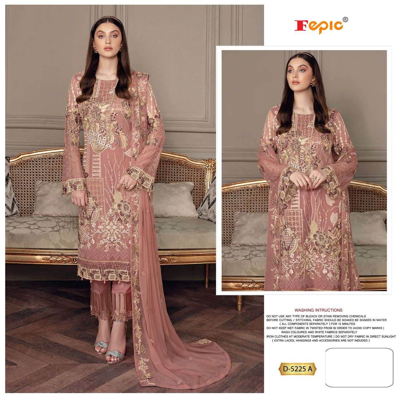 D-5225 COLOURS BY FEPIC 5225-A TO 5225-C SERIES GEORGETTE PAKISTANI DRESSES