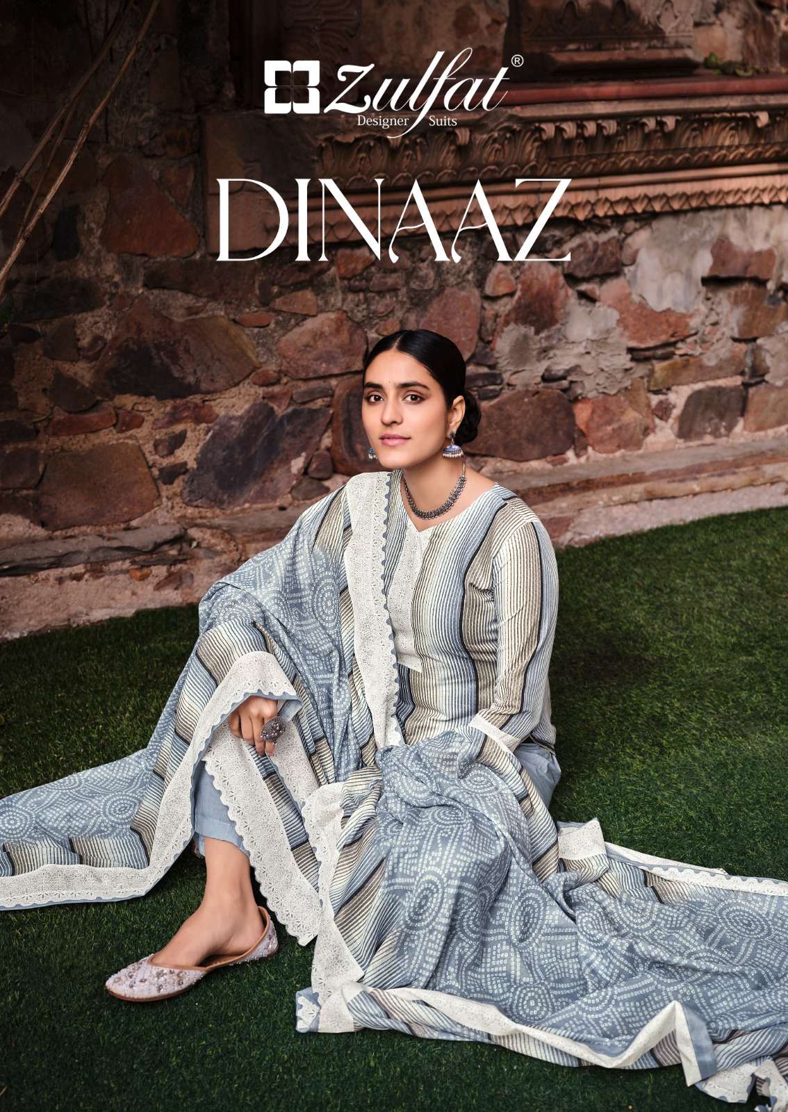 DINAAZ BY ZULFAT 470-001 TO 470-010 SERIES DESIGNER COTTON DRESSES