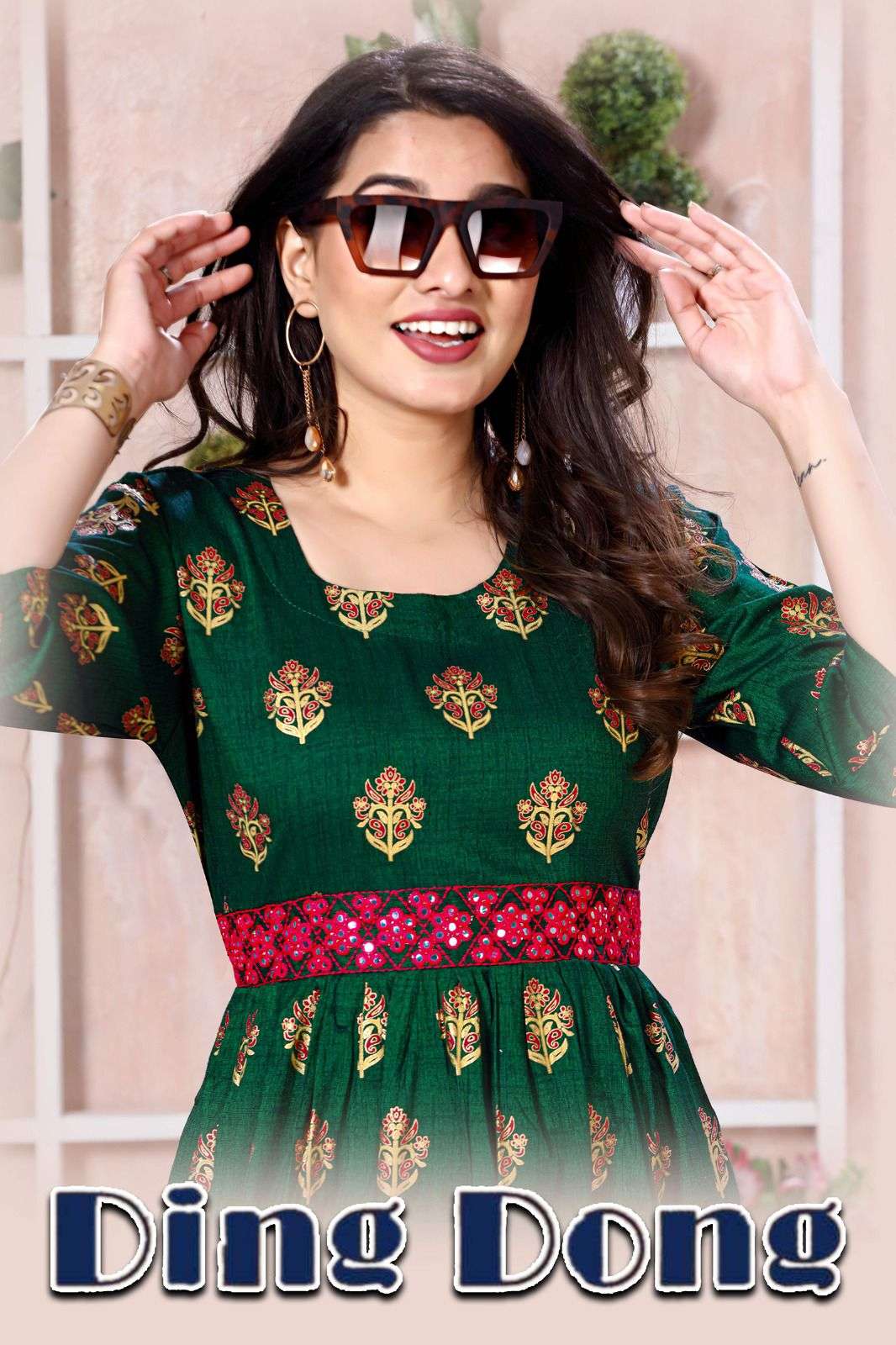 DING DONG BY ASLIWHOLESALE 13001 TO 13010 SERIES RAYON PRINT KURTIS