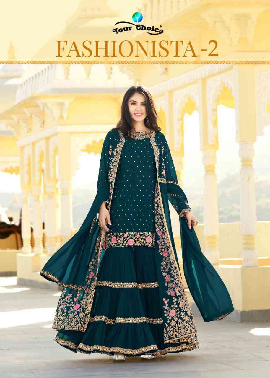 FASHIONISTA VOL-2 BY YOUR CHOICE 4355 TO 4360 SERIES GEORGETTE GHARARA SUITS