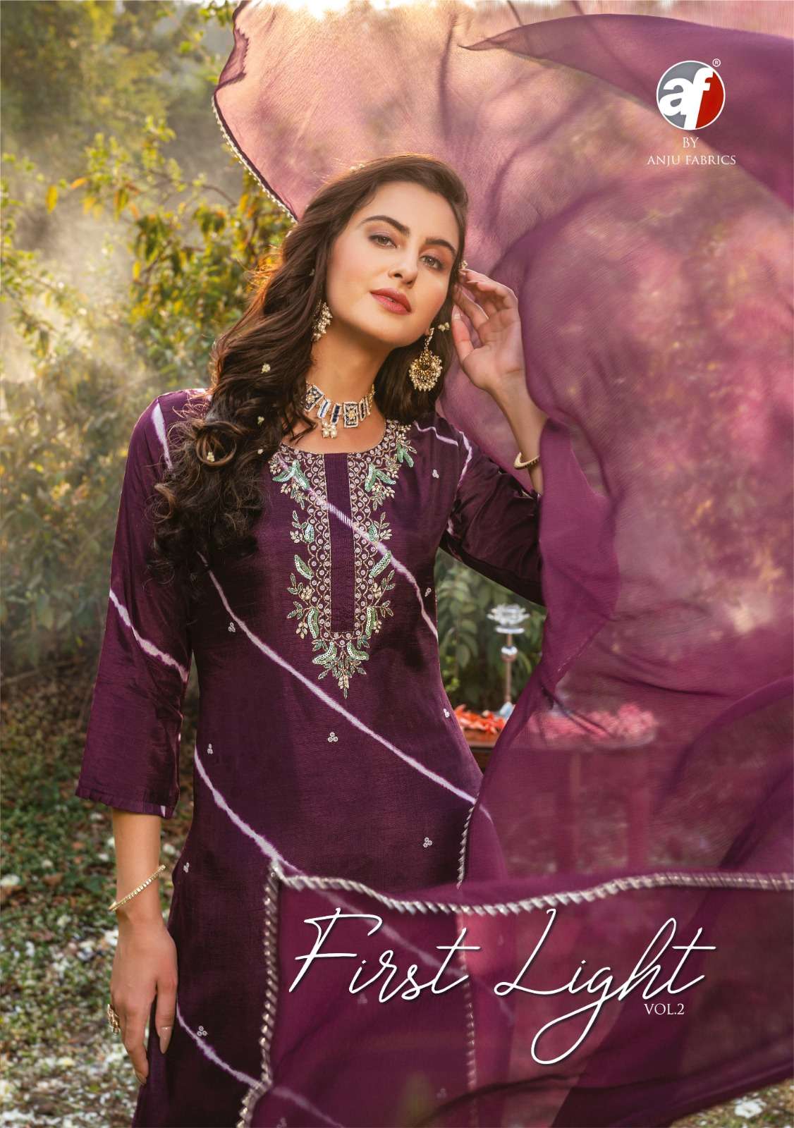 FIRST LIGHT VOL-2 BY ANJU FABRICS 2771 TO 2776 SERIES SILK STITCHED DRESSES