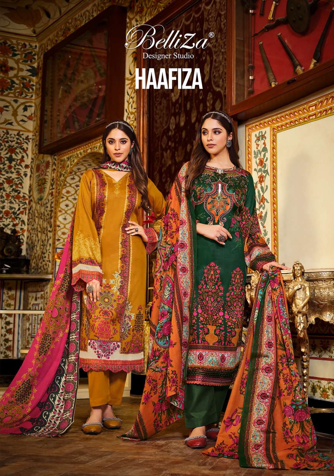 HAAFIZA BY BELLIZA 756-001 TO 756-010 SERIES PURE JAAM COTTON WORK DRESSES