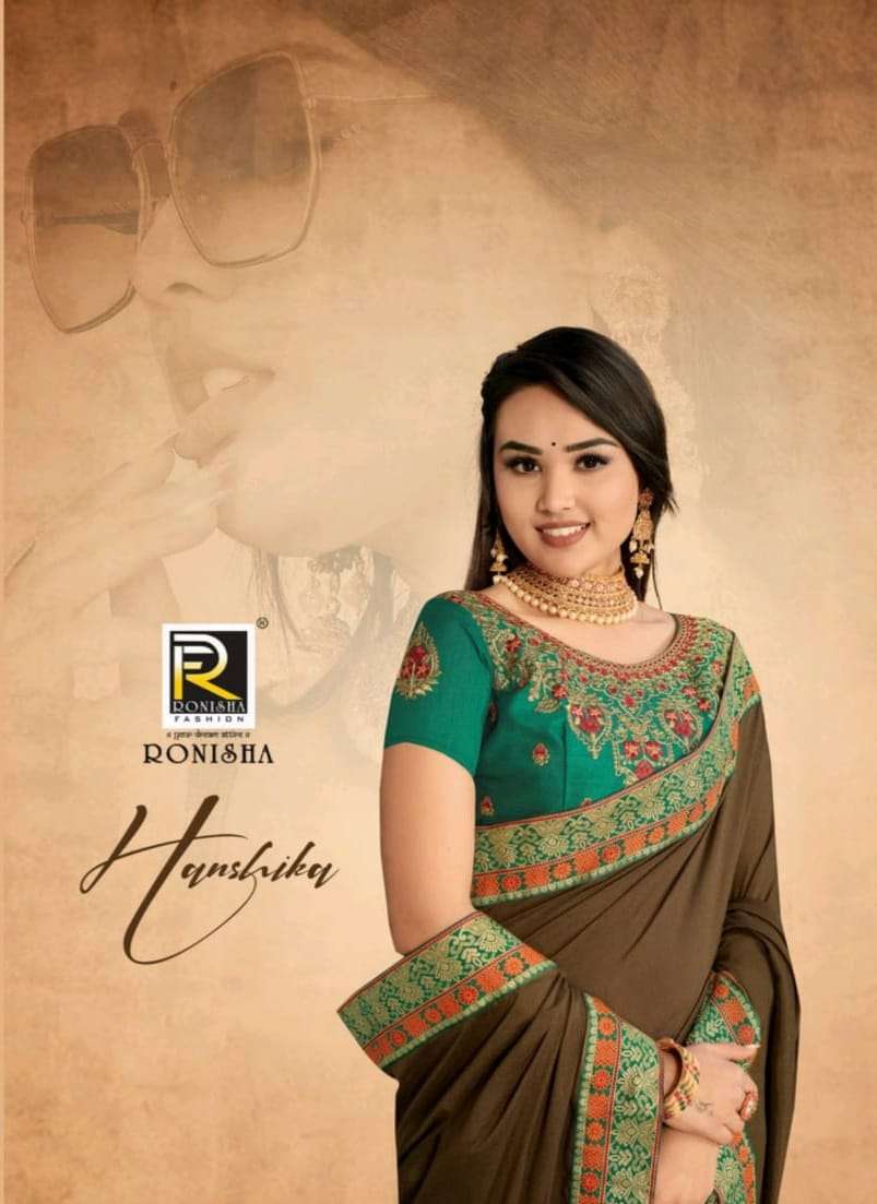 HANSHIKA BY RONISHA FASHION 1001 TO 1008 SERIES DESIGNER SILK SAREES