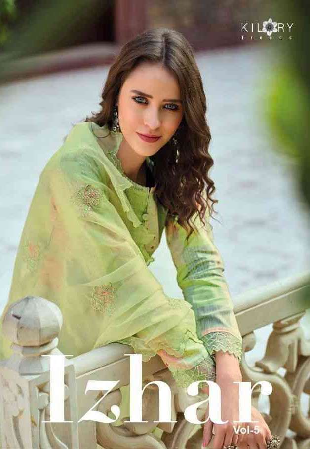 IZHAR VOL-5 BY KILORY TRENDS 301 TO 306 SERIES JAM COTTON DRESSES WITH EMBROIDERY WORK