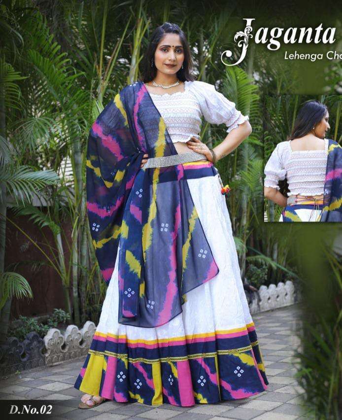 JAGANTA LEHENGA CHOLI BY ARYA DRESS MAKER 01 TO 06 SERIES COTTON LEHENGAS