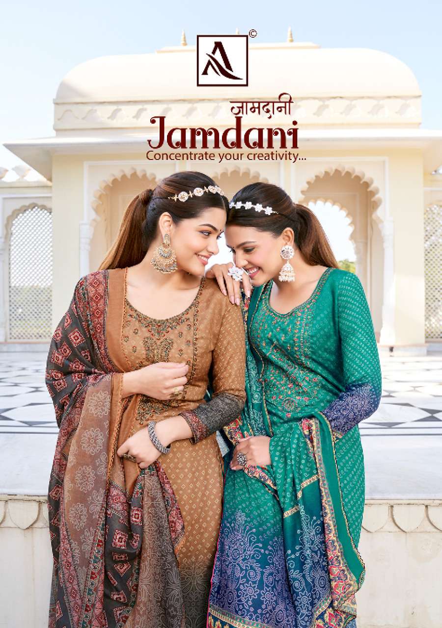 JAMDANI BY ALOK SUIT 1151-001 TO 1151-008 SERIES COTTON EMBROIDERY DRESSES