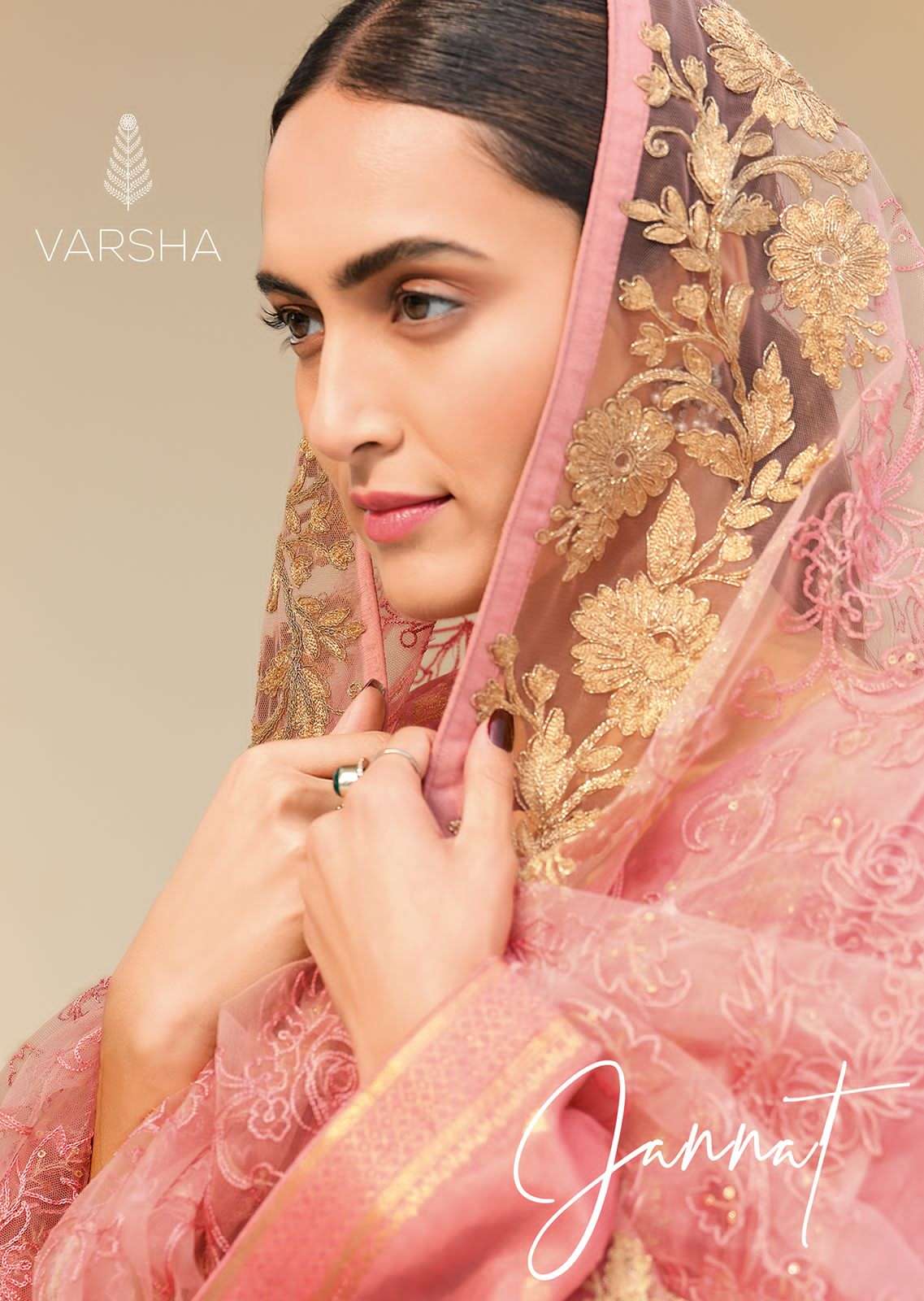 JANNAT BY VARSHA 31 TO 34 SERIES VISCOSE WOVEN WORK DRESSES