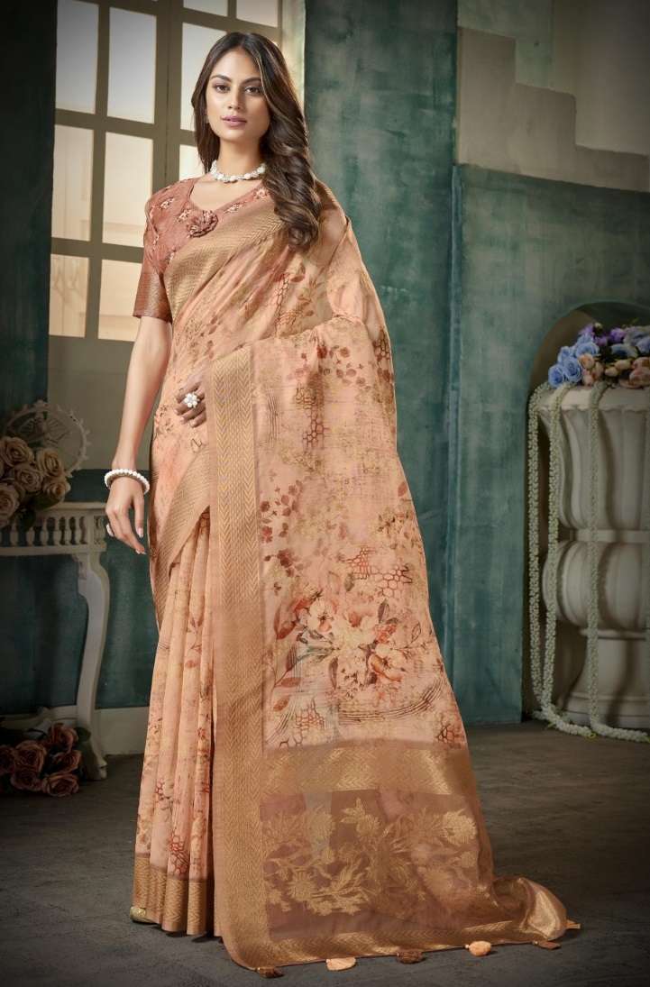 KADAMBARI BY BHUMI 2201 TO 2206 SERIES LINEN WEAVING SAREES