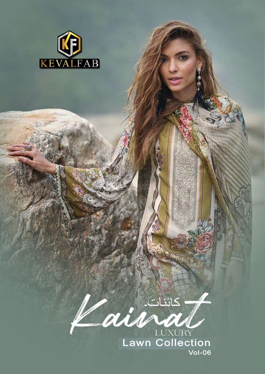 KAINAT VOL-6 BY KEVAL FAB 6001 TO 6004 SERIES COTTON DRESSES