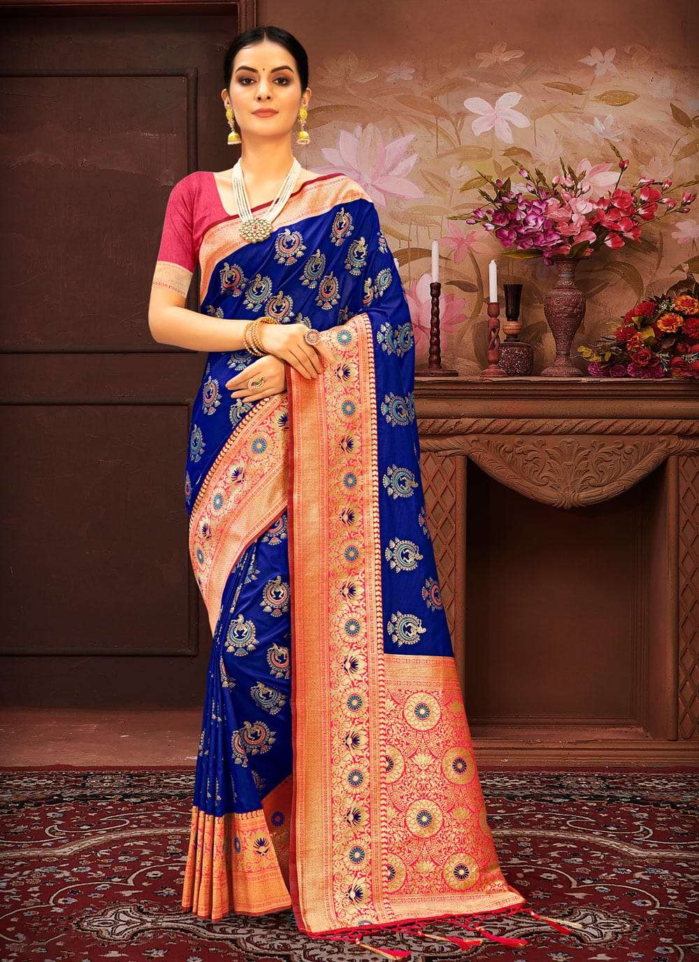 KAMAKHAYA SILK BY SANGAM PRINTS 1758 TO 1763 SERIES BANARASI SILK SAREES