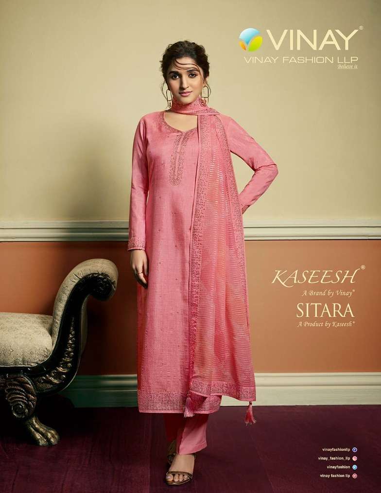 KASEESH SITARA BY VINAY FASHION 63151 TO 63157 SERIES DOLA SILK DRESSES