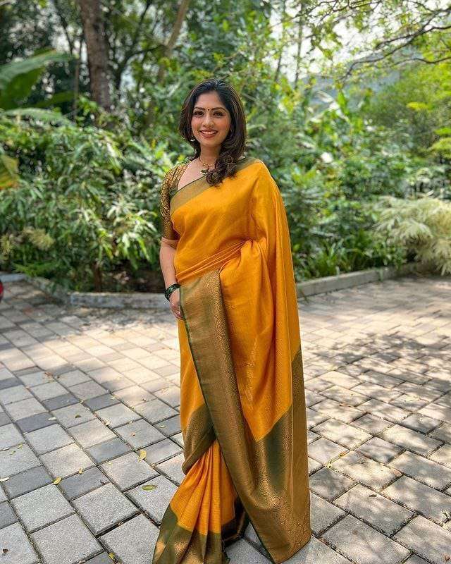 KAYAKALP YELLOW BY ASLIWHOLESALE DESIGNER SILK SAREES