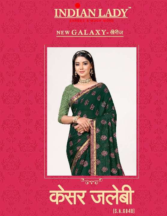 KESAR JALEBI VOL-02 BY INDIAN LADY 6848-A TO 6848-H SERIES  SILK WORK SAREES