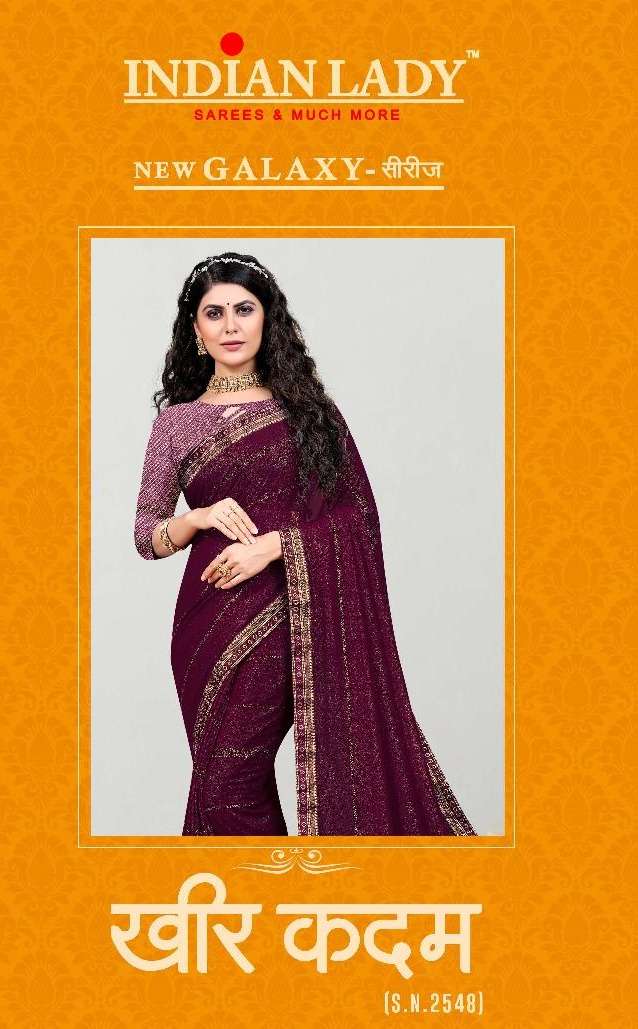 KHEER KADAM BY INDIAN LADY 2548-A TO 2548-H SERIES ZOMATO WORK SAREES