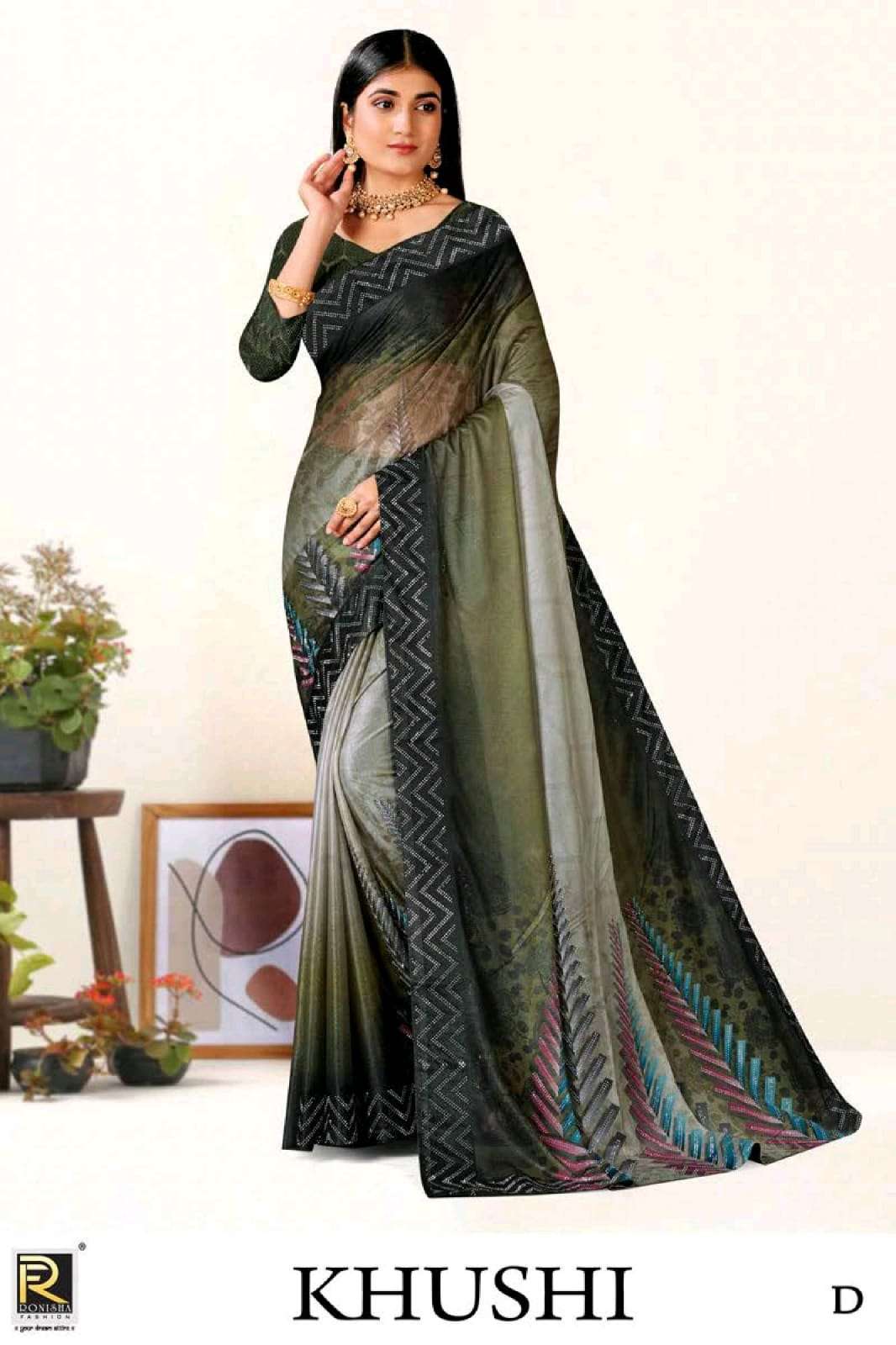 KHUSHI BY RONISHA FASHION DESIGNER LYCRA WORK SAREES