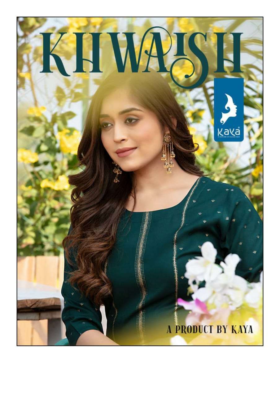 KHWAISH BY KAYA 01 TO 08 SERIES RAYON PRINTED KURTIS