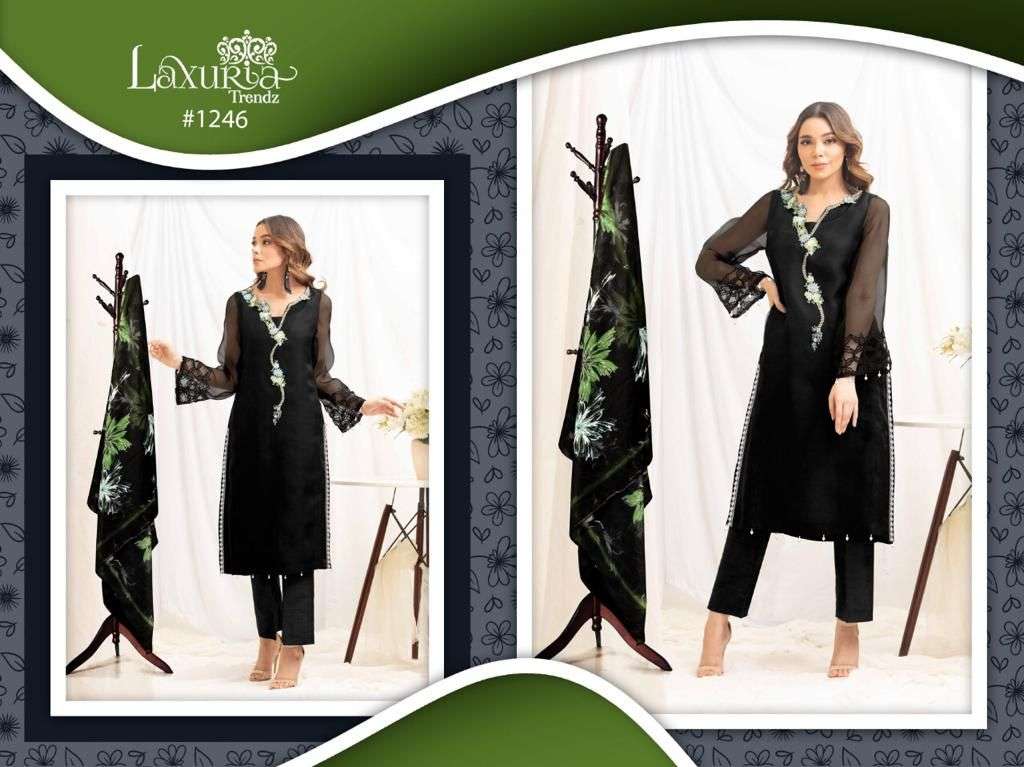 LAXURIA 1246 BY LAXURIA TRENDZ ORGANZA WORK STITCHED DRESS