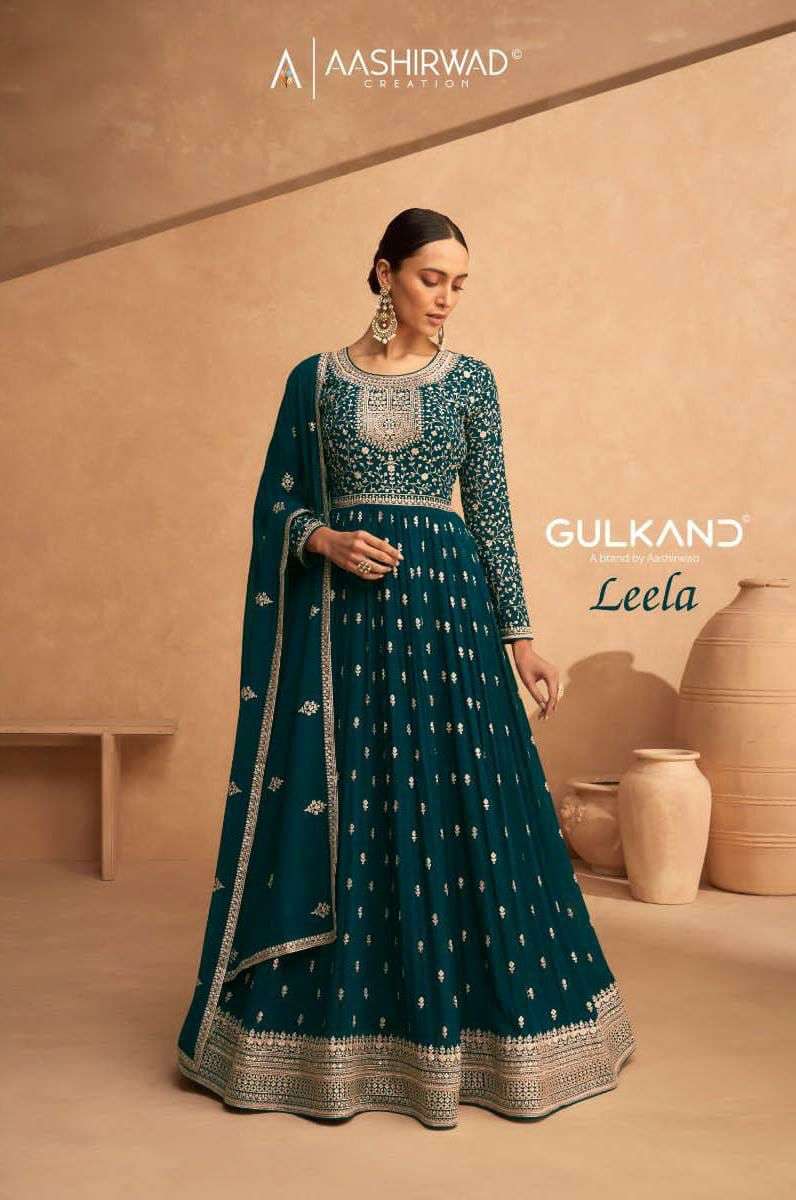 LEELA BY AASHIRWAD CREATION 94385 TO 94388 SERIES GEORGETTE STITCHED DRESSES