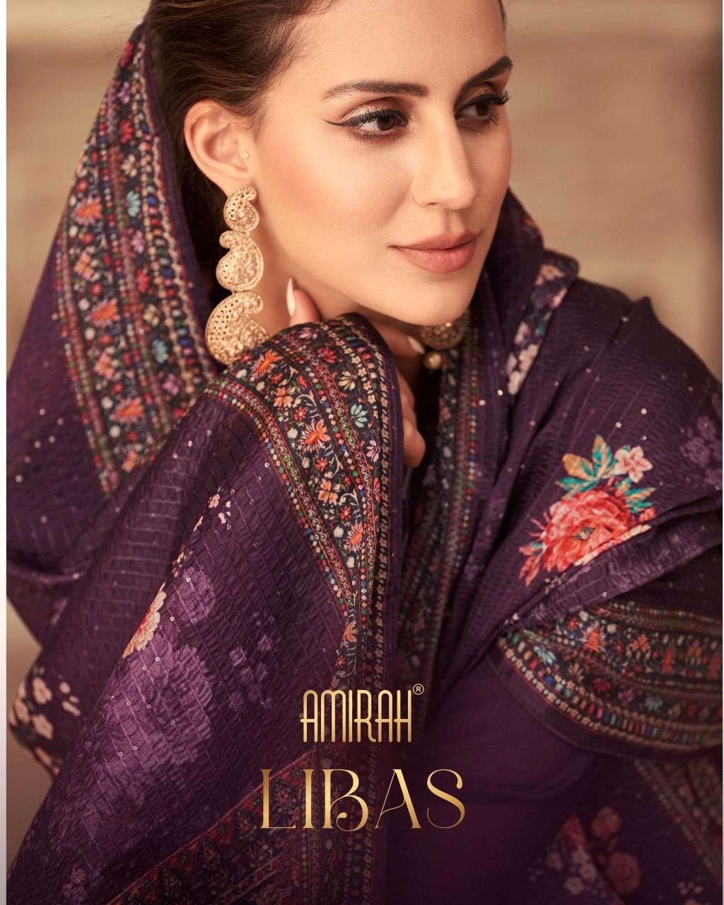 LIBAS BY AMIRAH 17031 TO 17036 SERIES CHINON SILK EMBROIDERY DRESSES