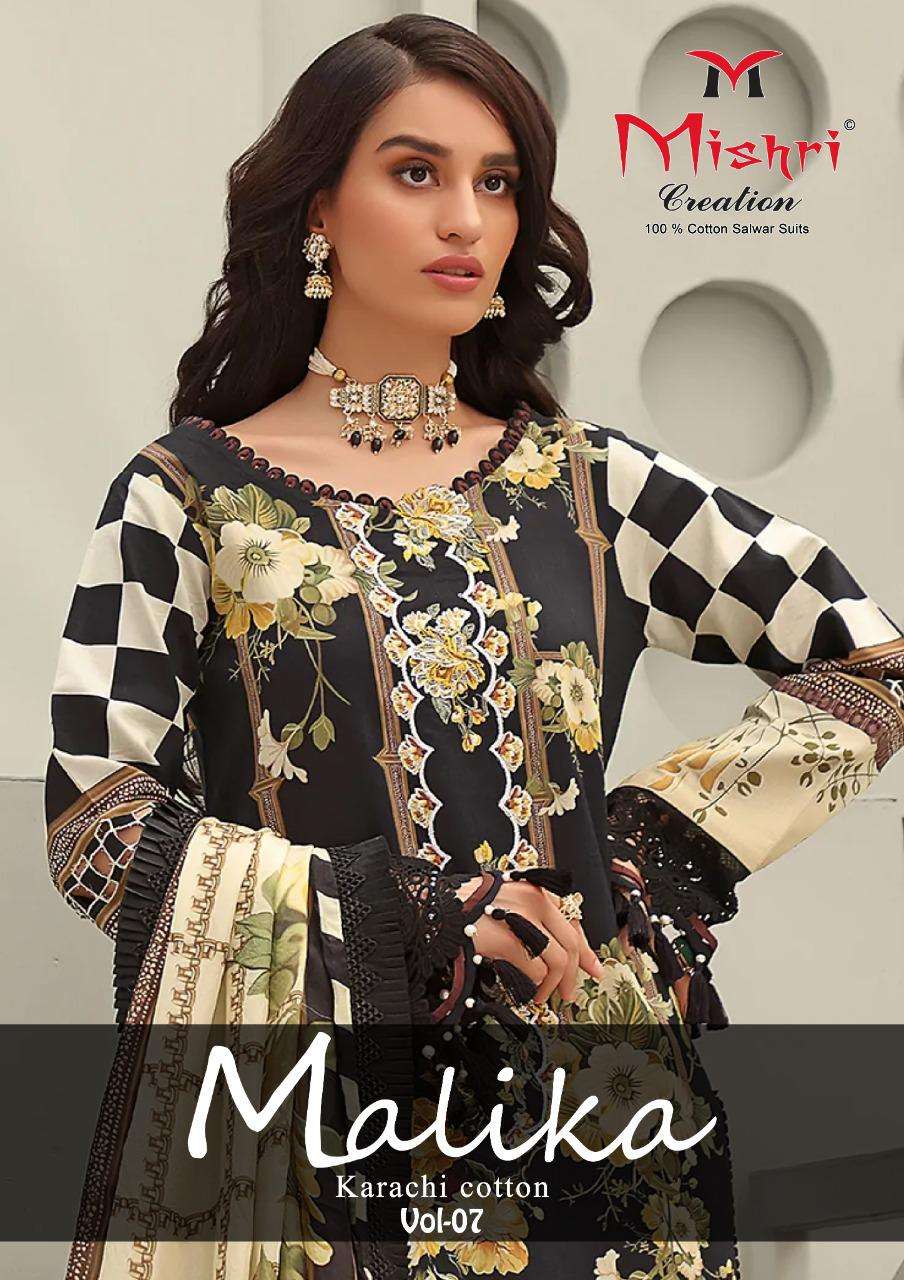 MALLIKA VOL-7 BY MISHRI CREATION 7001 TO 7006 SERIES COTTON PRINT DRESSES