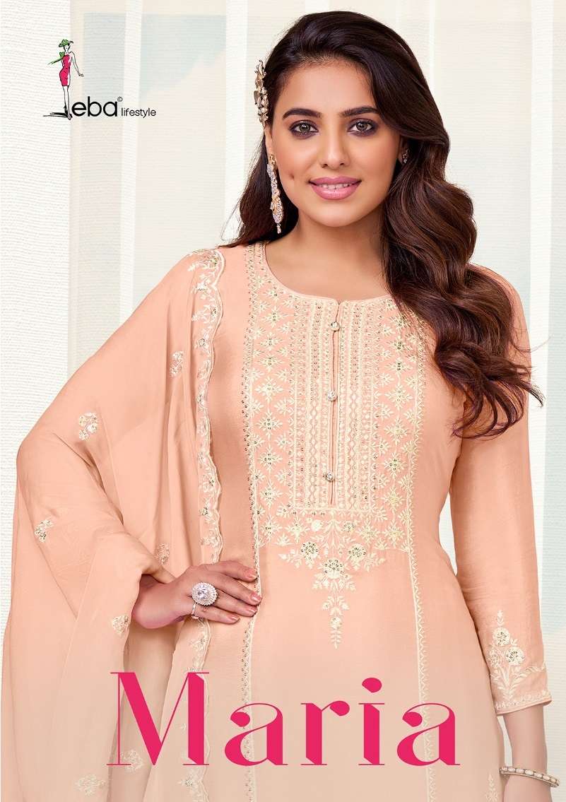 MARIA BY EBA LIFESTYLE 1519 TO 1522 SERIES HEAVY CHINON SHARARA DRESSES