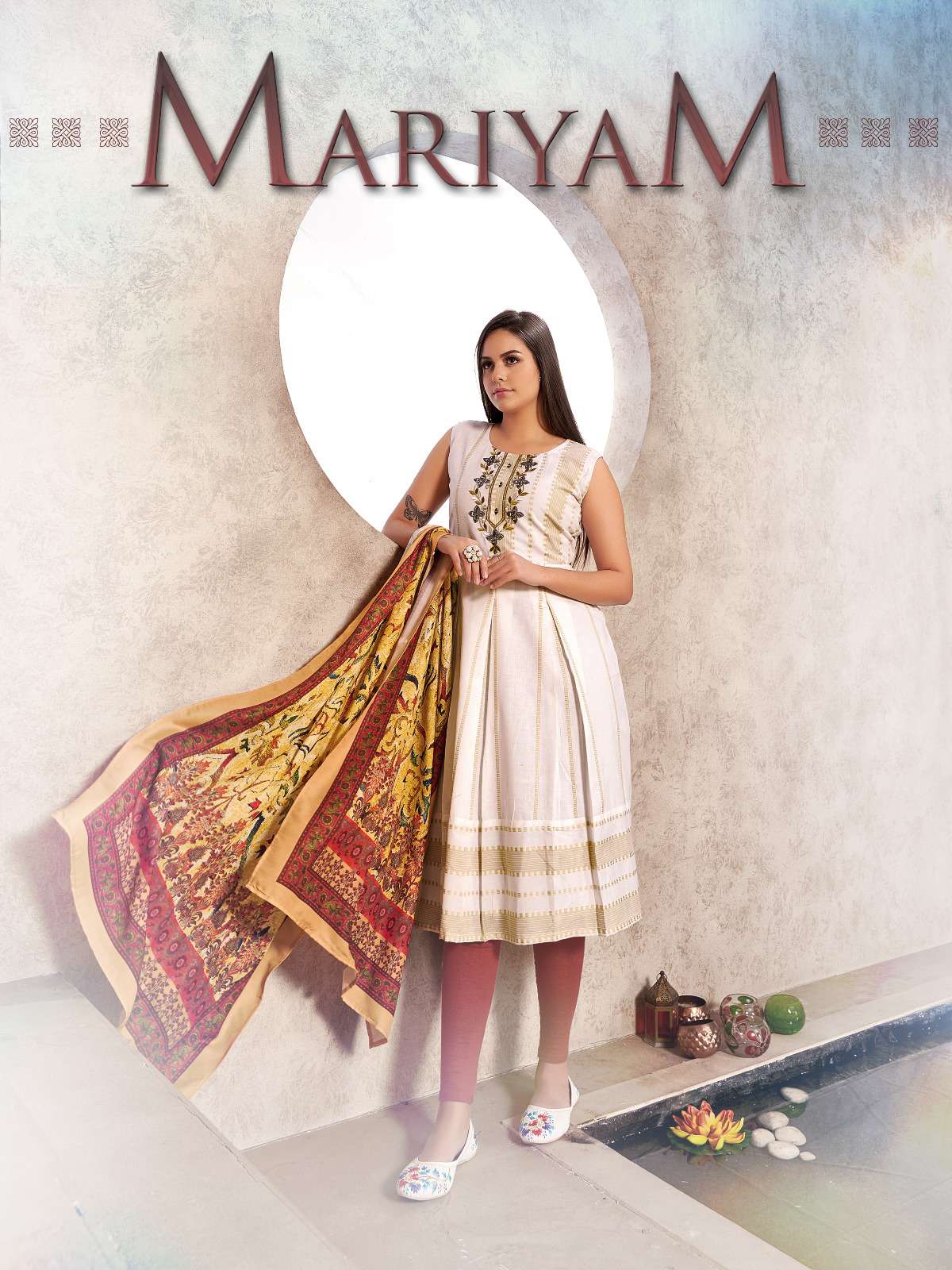 MARIYAM VOL-01 BY ASLIWHOLESALE 4016 TO 4020 EMBROIDERY KURTI AND DUPTTA