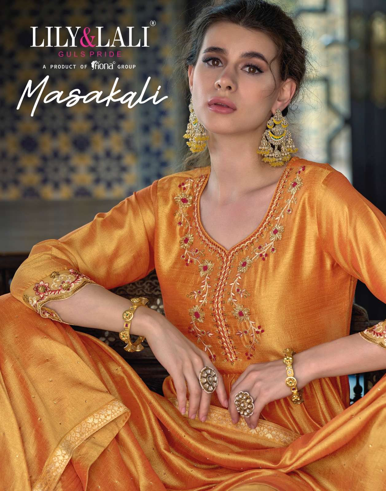 MASAKALI BY LILY AND LALI 11001 TO 11006 SERIES SILK DRESSES