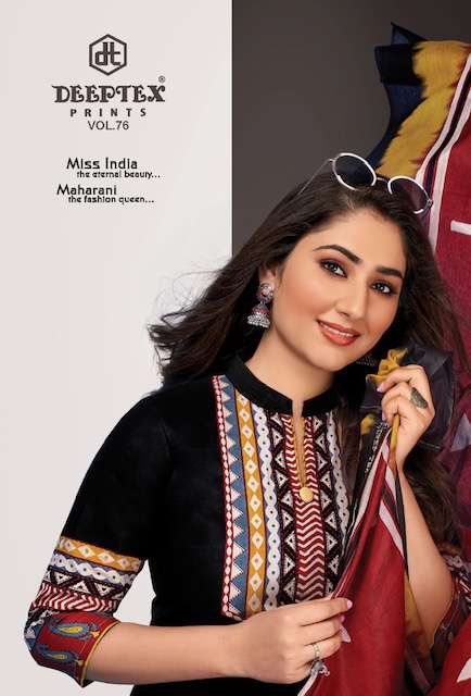 MISS INDIAN VOL-76 BY DEEPTEX 7601 TO 7626 SERIES COTTON PRINT DRESSES