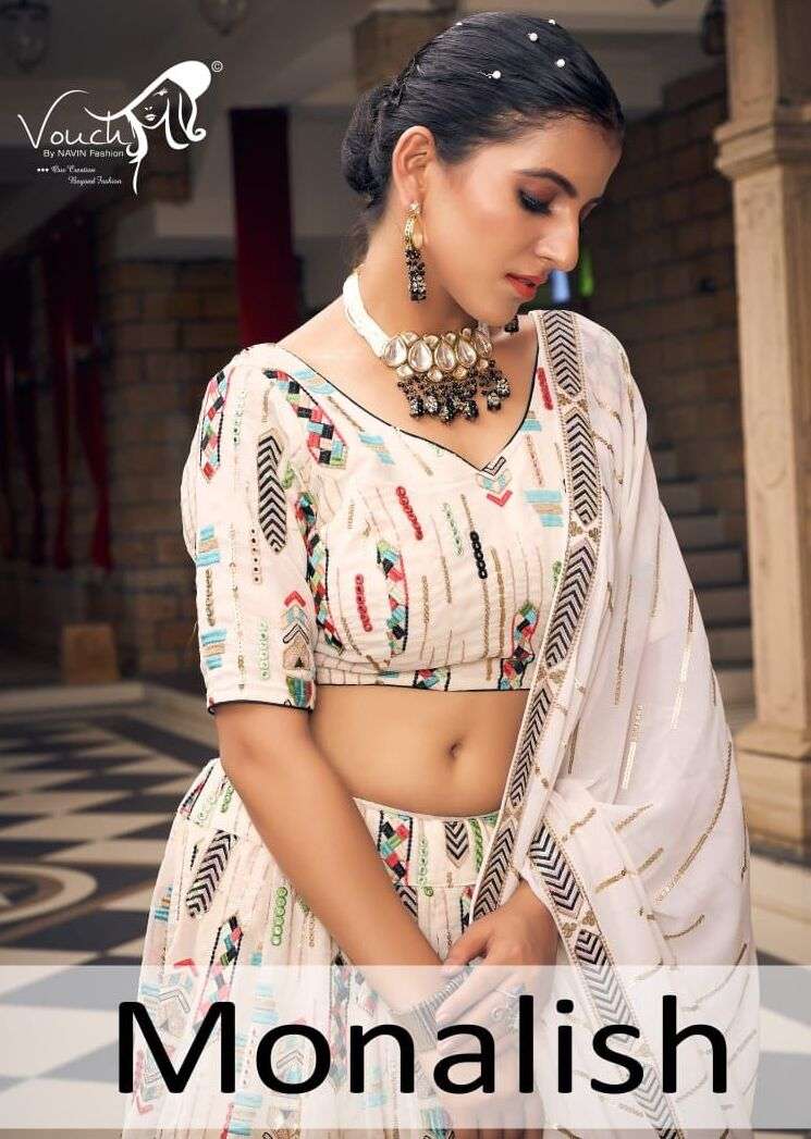 MONALISH BY VOUCH  HEAVY DESIGNER LEHENGAS 