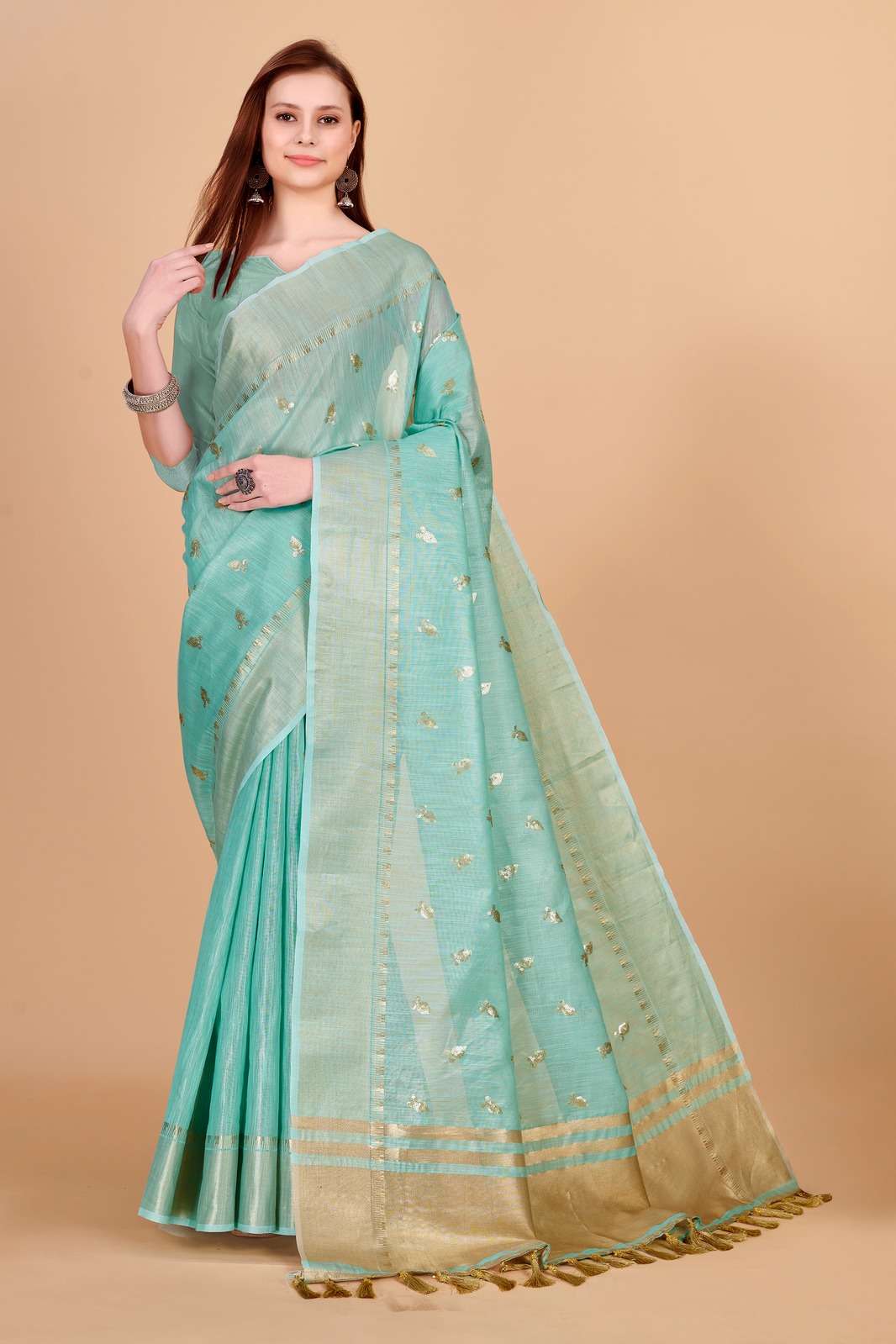 MS VOL-21 BY ASLIWHOLESALE DESIGNER LINEN COTTON SAREES