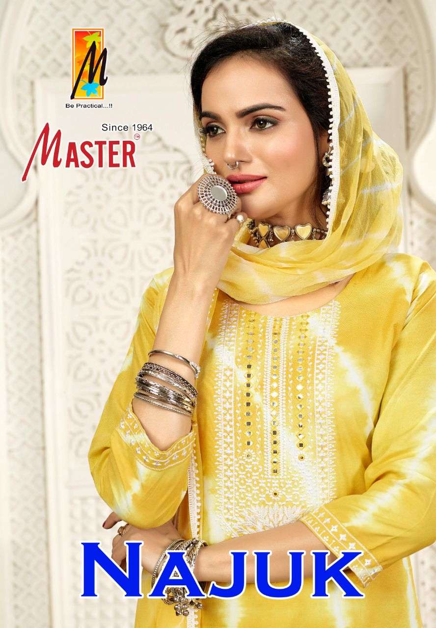 NAJUK BY MASTER 001 TO 008 SERIES RAYON EMBROIDERY STITCHED DRESSES