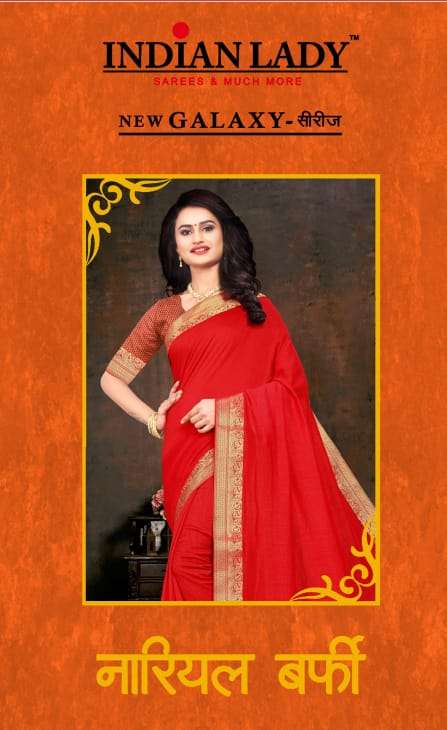 NARIYAL BARFI BY INDIAN LADY 4718-A TO 4718-H SERIES SILK SAREES