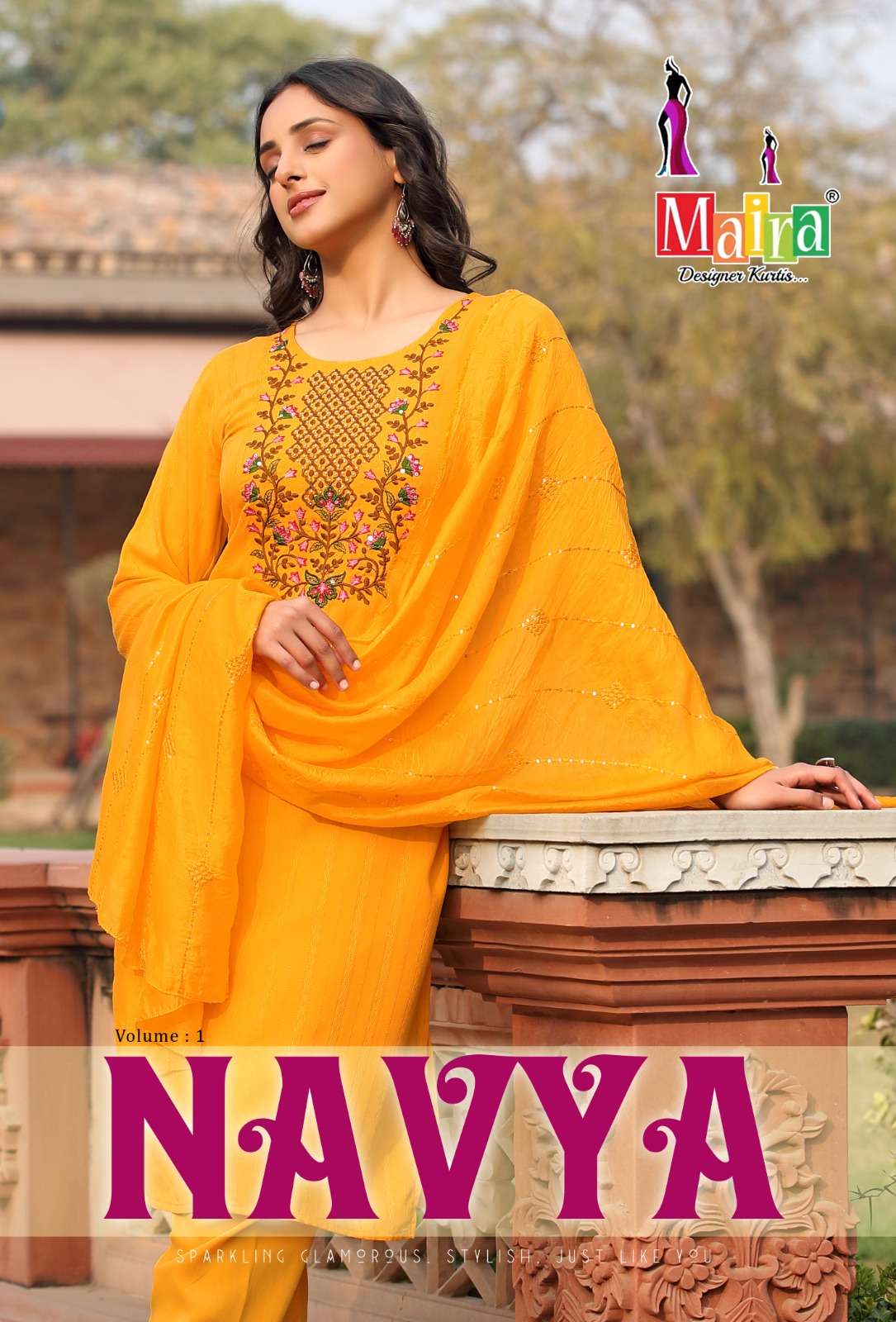 NAVYA VOL-1 BY MAIRA 01 TO 08 SERIES VISCOSE SILK STITCHED DRESSES