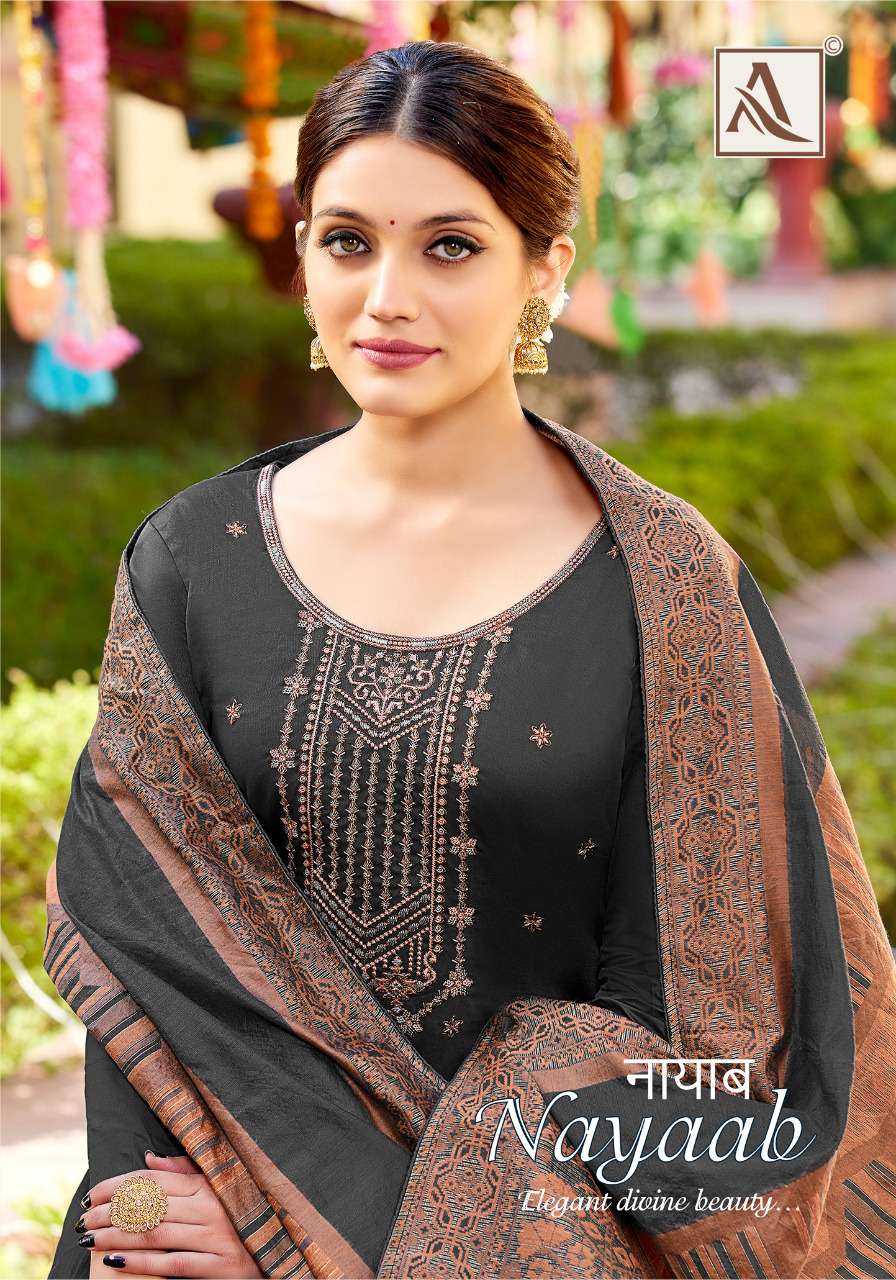 NAYAAB BY ALOK SUIT 1146-001 TO 1146-006 SERIES COTTON PAKISTANI DRESSES