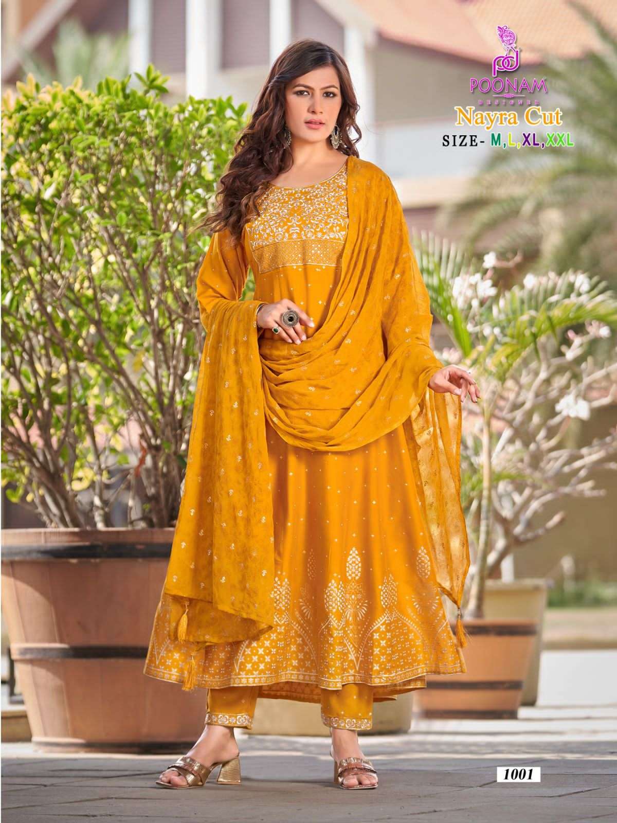 NAYRA CUT BY POONAM DESIGNER 1001 TO 1006 SERIES RAYON STITCHED DRESSES