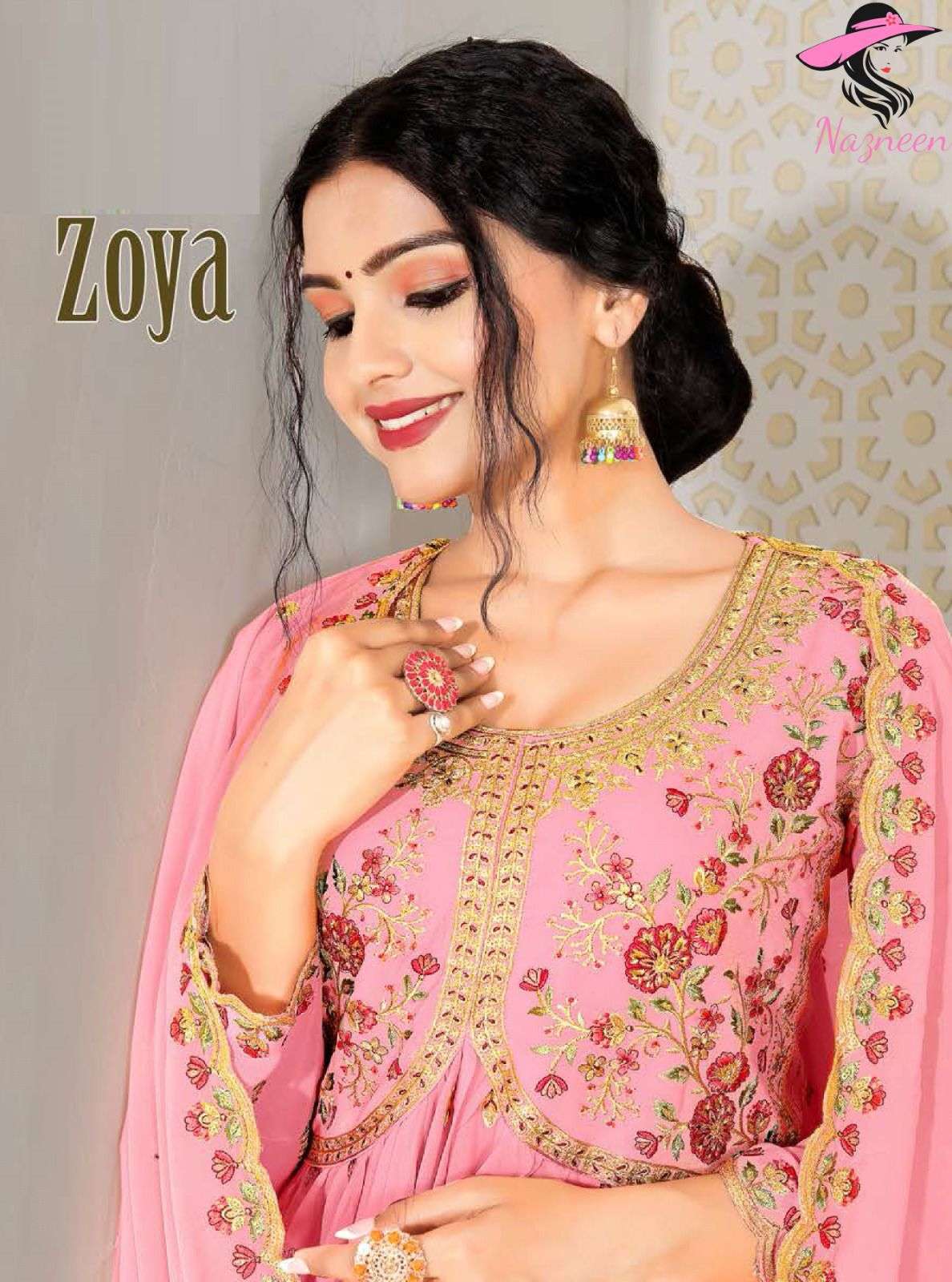 NAZNEEN ZOYA BY ASLIWHOLESALE 1481 TO 1484 SERIES GEORGETTE DRESSES