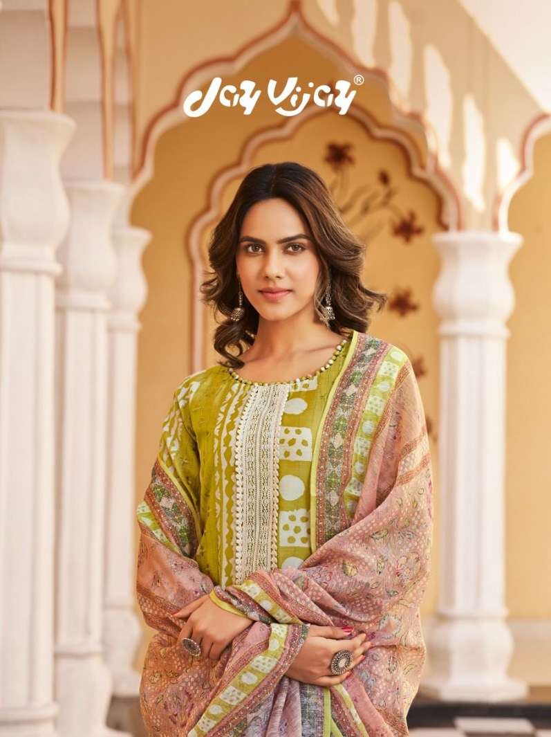 NEW & NOW VOL-8 BY JAY VIJAY 7821 TO 7828 SERIES PURE SILK WORK DRESSES