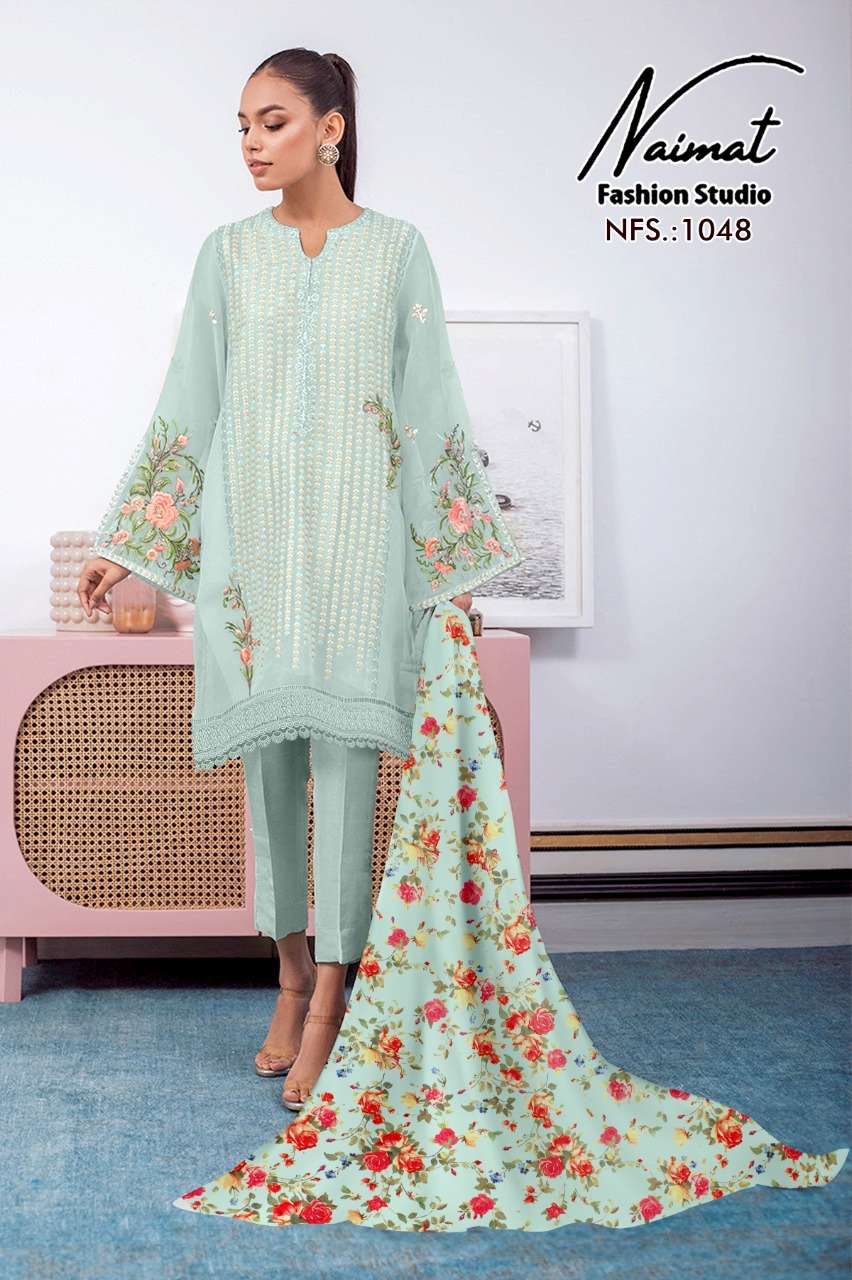 NFS 1048 COLOURS BY NAIMAT FASHION STUDIO PURE FAUX STITCHED PAKISTANI DRESSES