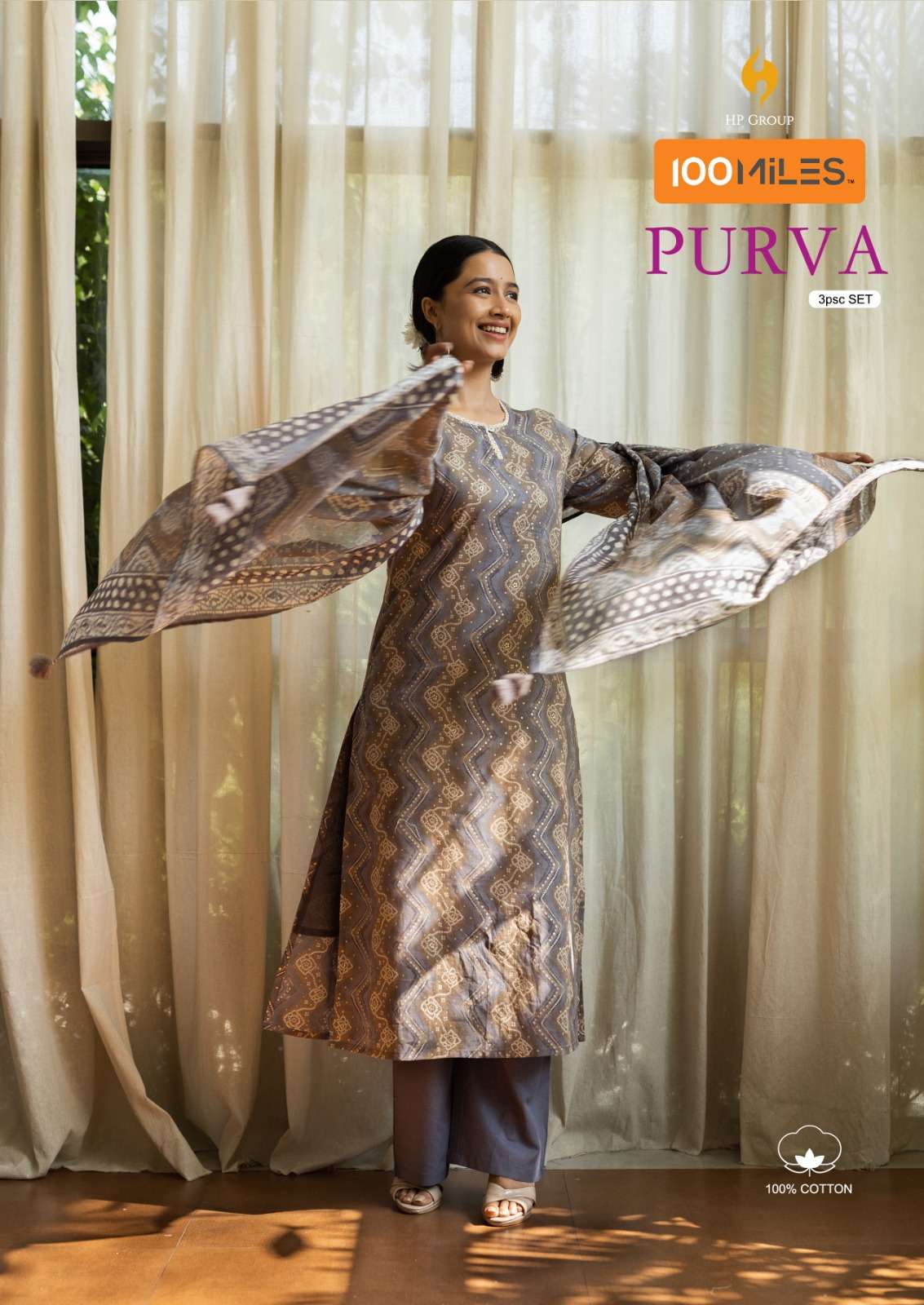 PURVA BY 100 MILES 01 TO 04 SERIES COTTON EMBROIDERY DRESSES