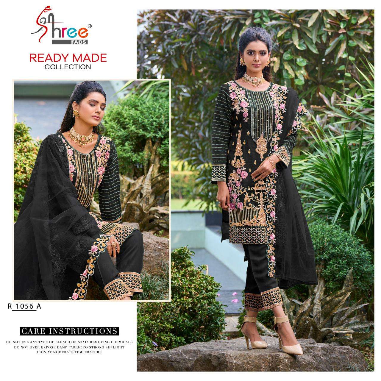 R-1056 COLOURS BY SHREE FABS ORGANZA EMBROIDERY STITCHED PAKISTANI DRESSES